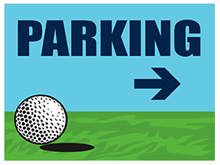 Picture of Golf Tournament Parking Right Yard Sign (GTPRYS#002)